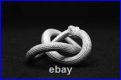 1oz Limited Viking Ouroboros Snake Hand Poured 999 Fine Silver Statue