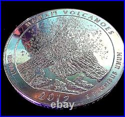 2012- ATB- 5 oz Silver Hawaii Volcanoes- America the Beautiful. 999 Fine Bullion