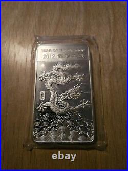 2012 Year of the Dragon 10 oz. 999 Fine Silver Art Bar