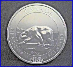 2013 $8 Canadian Silver 1.5 Troy oz Polar Bear. 9999 Fine