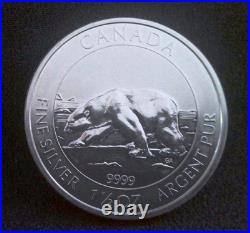 2013 $8 Canadian Silver 1.5 Troy oz Polar Bear. 9999 Fine