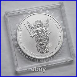 2013 Ukraine 1 oz. Fine Silver Coin Archangel Michael Fabulous 15 Privy Mark