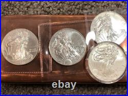 2014 American Silver Eagle Lot Of 4.999 Fine Silver 4 Oz Total Bullion Coins
