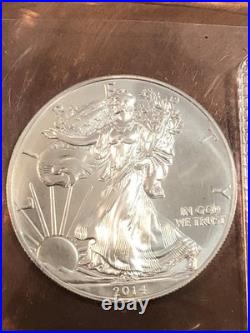 2014 American Silver Eagle Lot Of 4.999 Fine Silver 4 Oz Total Bullion Coins