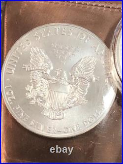 2014 American Silver Eagle Lot Of 4.999 Fine Silver 4 Oz Total Bullion Coins
