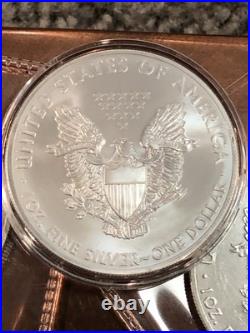 2014 American Silver Eagle Lot Of 4.999 Fine Silver 4 Oz Total Bullion Coins