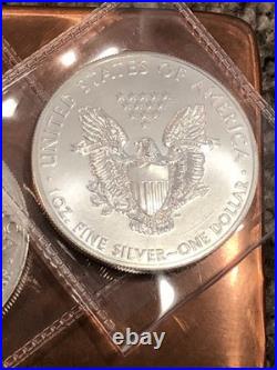 2014 American Silver Eagle Lot Of 4.999 Fine Silver 4 Oz Total Bullion Coins