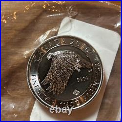 2016 $8 Canadian Silver 1.5 Troy oz White Falcon. 9999 Fine