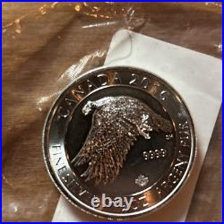 2016 $8 Canadian Silver 1.5 Troy oz White Falcon. 9999 Fine