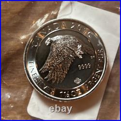 2016 $8 Canadian Silver 1.5 Troy oz White Falcon. 9999 Fine