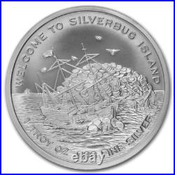 2016 Silverbug Island MERMAID 1 Oz 999 FINE Silver BU Coin Round Bullion TREASUR