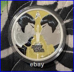 2017 Tuvalu STAR TREK MIRROR /MIRROR 1 Troy Oz 99.99 FINE SILVER Coin