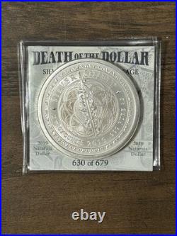 2019 Nataraja Dollar Two Troy Ounces Silver 0.999 Fine Silver Rare 630 Of 679