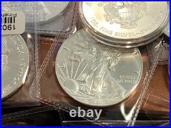 2020 American Silver Eagle 1 Oz. 999 Fine Silver Bullion Lot Of 10 Coins 10 Oz