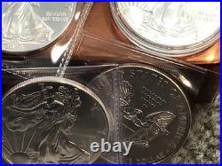 2020 American Silver Eagle 1 Oz. 999 Fine Silver Bullion Lot Of 10 Coins 10 Oz