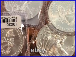 2020 American Silver Eagle 1 Oz. 999 Fine Silver Bullion Lot Of 10 Coins 10 Oz