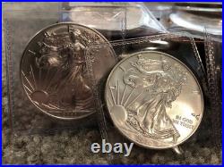 2020 American Silver Eagle 1 Oz. 999 Fine Silver Bullion Lot Of 10 Coins 10 Oz