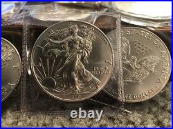 2020 American Silver Eagle 1 Oz. 999 Fine Silver Bullion Lot Of 10 Coins 10 Oz