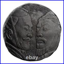 2021 5 oz. 999 Fine Silver Terracotta Warrior Antique Polished Coin with COA #A471