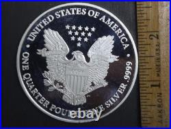 2021 American Eagle Design, 1/4 Pound. 999 Fine Silver Bullion, 3 Troy Ounces