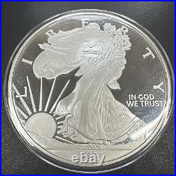 2021 Giant American Silver Eagle 1 Troy Pound (12 oz). 999 Fine Silver Round
