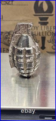 2021 Lady Liberty Bullion Grenade 1.566 ozt. 999 Fine Silver Hand-Poured Art