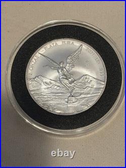 2021 Mexico 2 Oz Silver Libertad BU. 999 Fine Silver 6,500 Mintage withCapsule