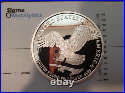 2022 Giant Walking Liberty Eagle 3 oz. 999 Fine Silver Round Coin Quarter Pound