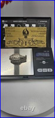 2022 Lady Liberty Bullion HOT POTATO Grenade Custom 1.6 ozt. 999 Fine Silver 2022 Lady Liberty Bullion HOT POTATO Grenade Custom 1.6 ozt. 999 Fine Silver