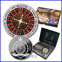 2023 1.5 oz. 9999 Fine Silver Rotating Roulette Wheel Pamp Suisse $3