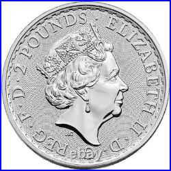 2023 1 oz British Britannia Silver Coin (BU) (Tube of 25) 0.999 Fine Silver