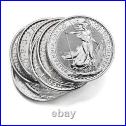 2023 1 oz British Britannia Silver Coin (BU) (Tube of 25) 0.999 Fine Silver