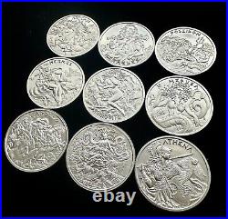 2023 9x Greek Mythology Series All 9.999 Fine Silver Rounds In Stock