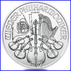 2023 Austria Silver Philharmonic 1 oz 1.5 Euro (Lot of 20) BU Coins. 999 Fine
