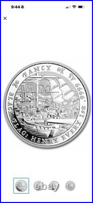 2023 Tuvalu 1 Oz Silver Black Flag The Fancy BU 0.9999 fine silver Brilliant