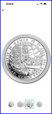 2023 Tuvalu 1 Oz Silver Black Flag The Fancy BU 0.9999 fine silver Brilliant