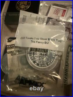 2023 Tuvalu 1 Oz Silver Black Flag The Fancy BU 0.9999 fine silver Brilliant