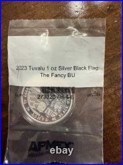 2023 Tuvalu 1 Oz Silver Black Flag The Fancy BU 0.9999 fine silver Brilliant