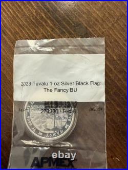 2023 Tuvalu 1 Oz Silver Black Flag The Fancy BU 0.9999 fine silver Brilliant