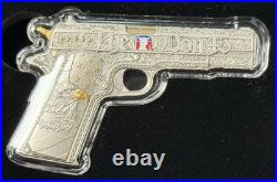 2024 1 Oz. 999 Fine Silver The Don 45 Donald Trump 45 Pistol Shaped Silver Bar