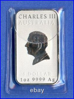 2024 Australia Lunar Dragon 1oz. 999 Fine Silver Bar Bullion Acrylic Case