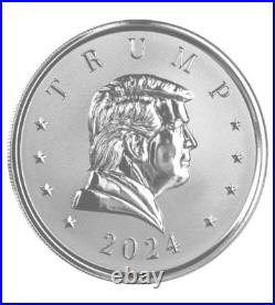 2024 Donald Trump Presidential Medal. 9999 Fine Silver Round, 1 oz Future Value