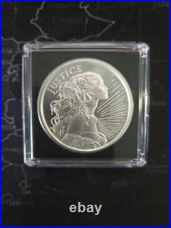 2025 1 oz 999 Fine Silver Shield LADY JUSTICE Round Girl BU