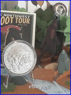 2025 Santa Claus? & Bigfoot? 1 oz. 999 Fine Silver Christmas Holiday Coin BU