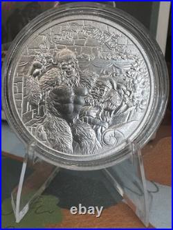 2025 Santa Claus? & Bigfoot? 1 oz. 999 Fine Silver Christmas Holiday Coin BU