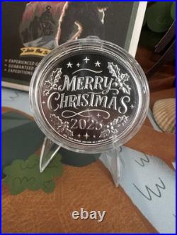 2025 Santa Claus? & Bigfoot? 1 oz. 999 Fine Silver Christmas Holiday Coin BU