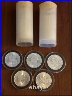 2026 Canada Silver Maple Leaf 1 oz BU Lot of 5.9999 Fine Silver Coins