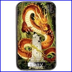 2026 Color Lucky Dragon Zhènyuè Silver Bar 1 Troy Oz. 999 Fine Art Bar INSTOCK