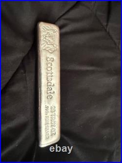 20 oz Silver Bar by Scottsdale Mint Long Cast. 999 Fine Silver Bullion #A397