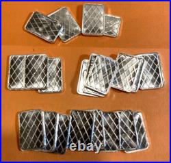 (20x) PURE. 999 Fine Silver Bars Premium New Bullion Estate Lot Designs (20x) PURE. 999 Fine Silver Bars Premium New Bullion Estate Lot Designs